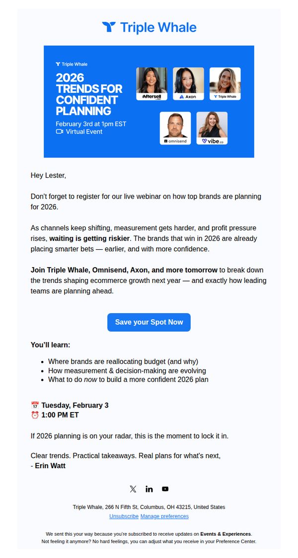 7. ⏰ Reminder: Learn how brands are reallocating budget for 2026