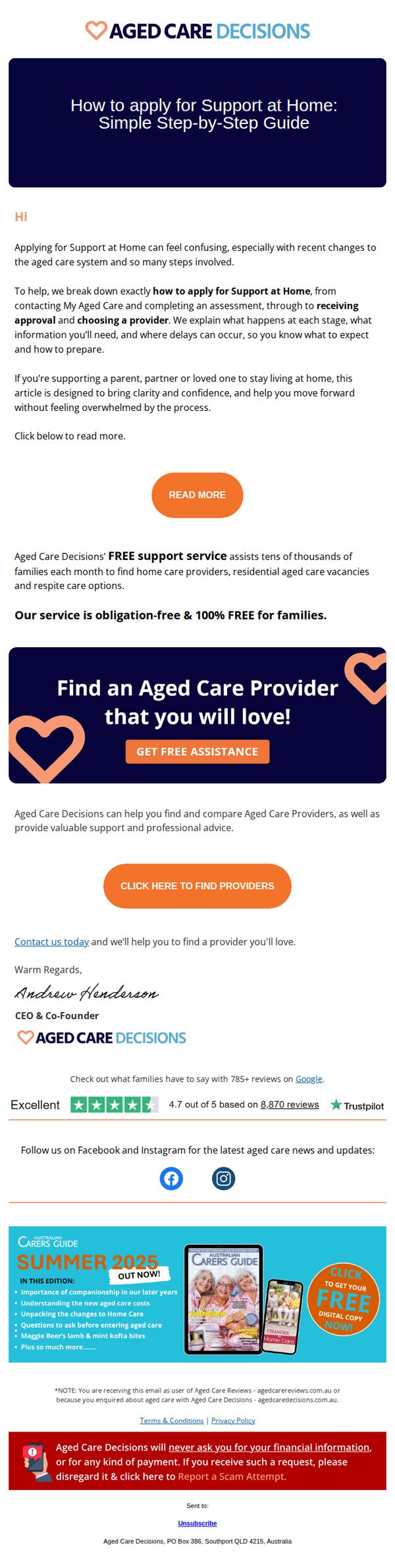 Aged Care Decisions