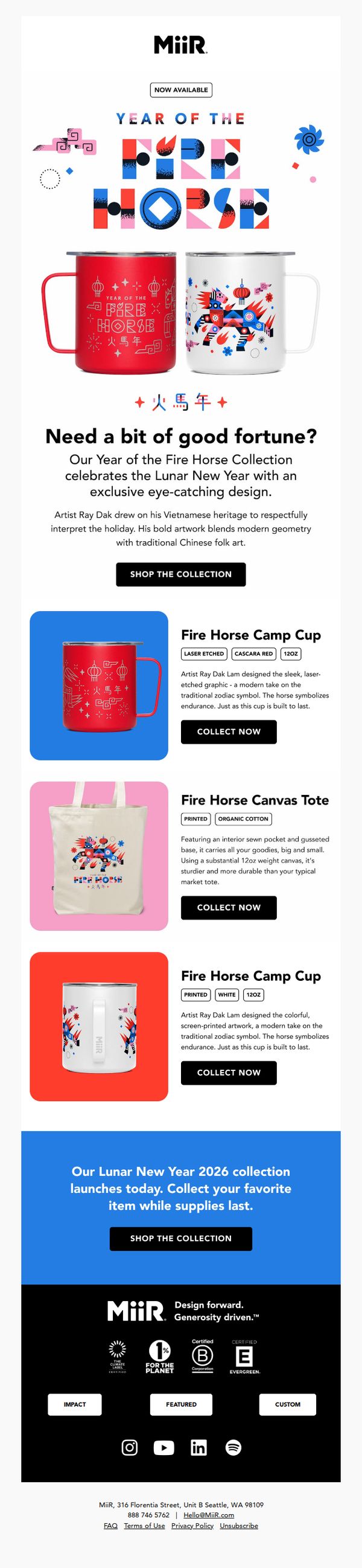 7. MiiR: Year of the Fire Horse is here