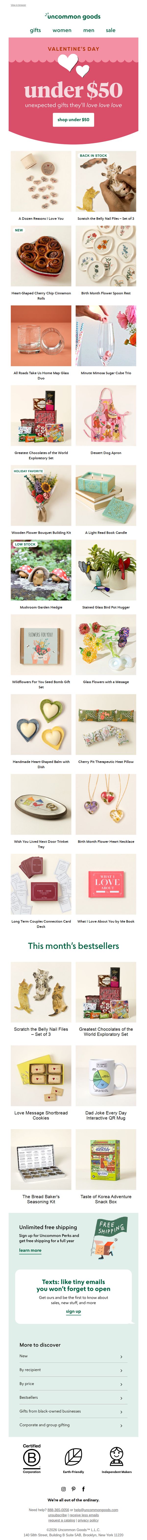 10. 💘 Under $50 Valentine's Day gifts 💘