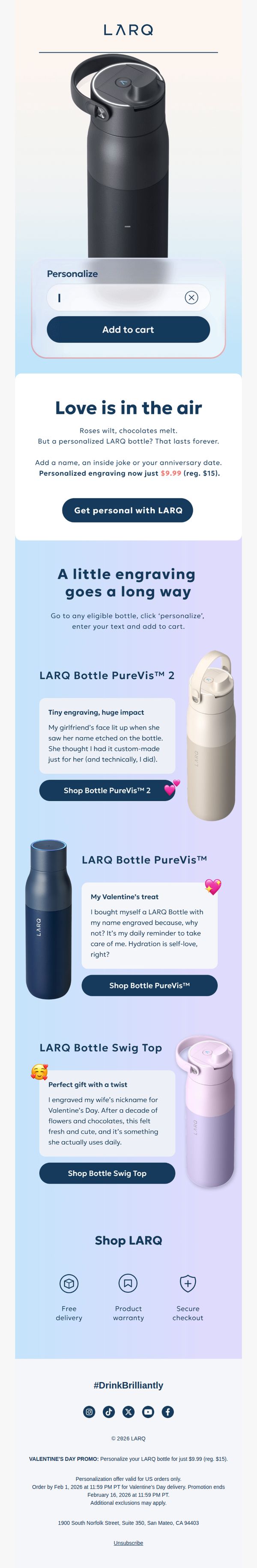 8. Hydration just got romantic