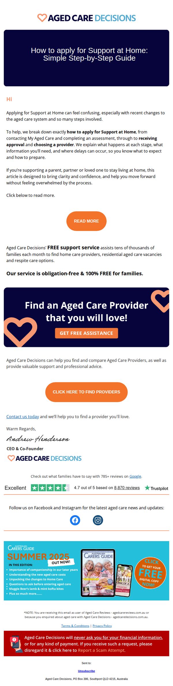 Aged Care Decisions