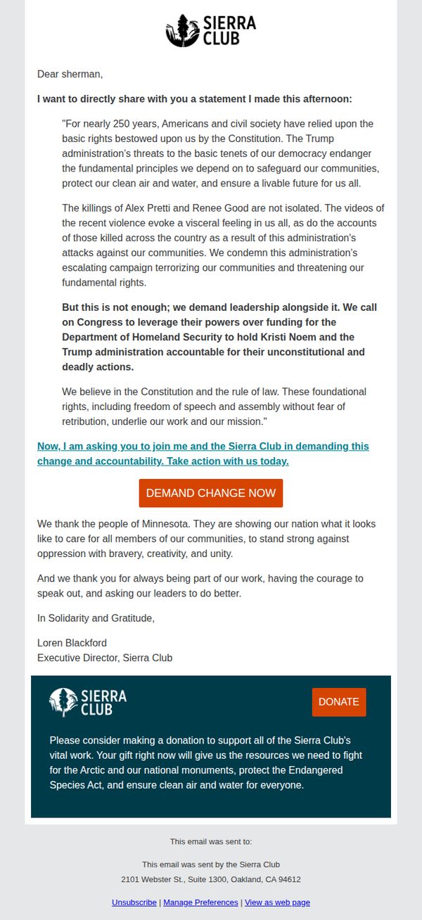 8. Sierra Club  : Accountability Now