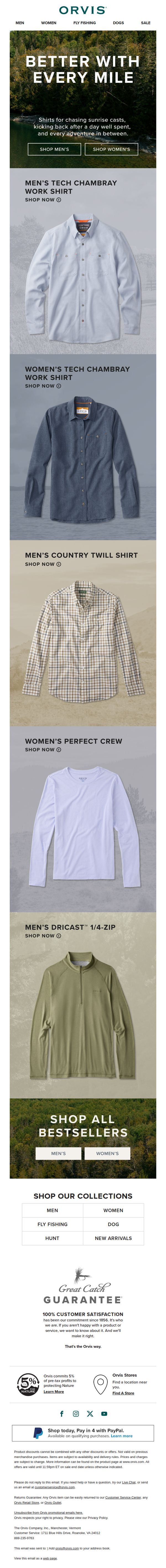 9. Orvis : Go ahead, put our bestselling shirts to the test