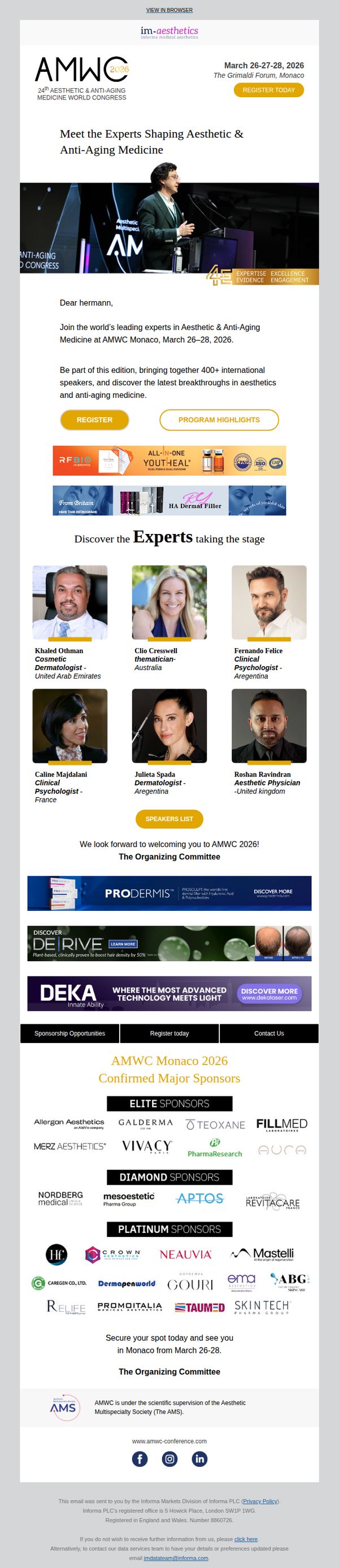 10. Meet the Experts: Drs. Cresswell, Felice, Othman, Spada, Mrs Majdalani & more in Monaco