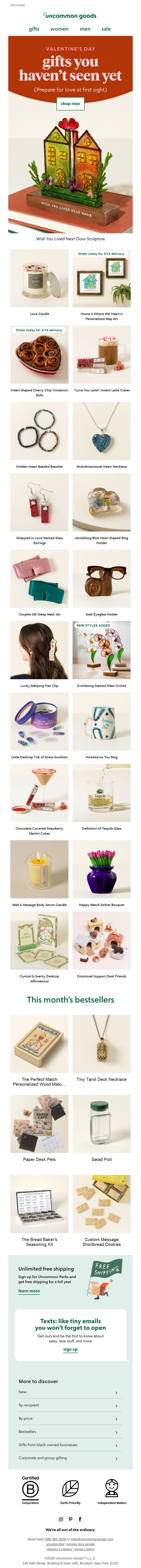 9. uncommon goods: *NEW* Valentine's Day gifts