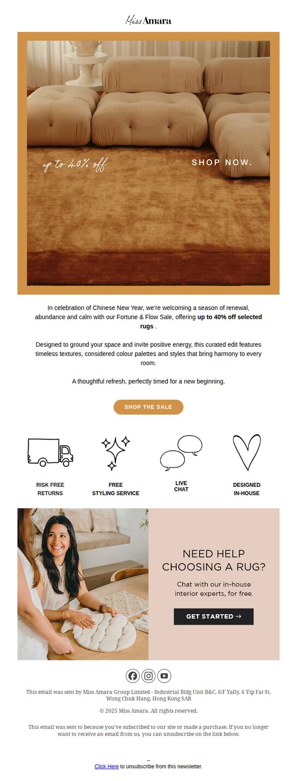 6. Fortune & Flow: Up to 40% Off Selected Rugs