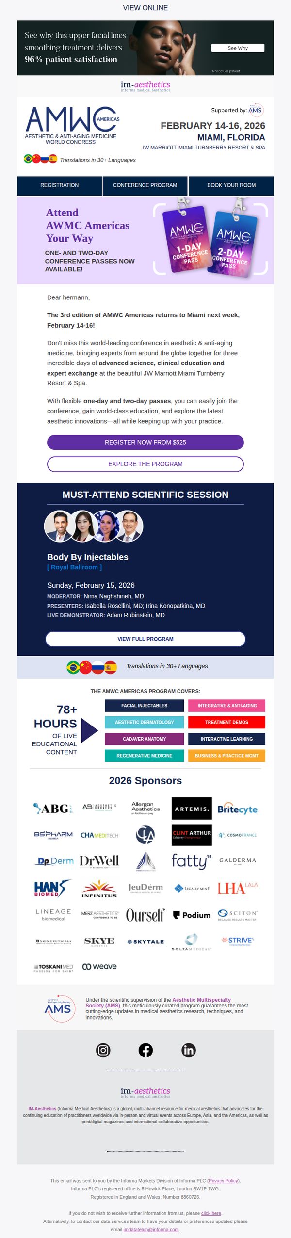 7. Register Now for AMWC Americas and Join Global Experts in Miami!