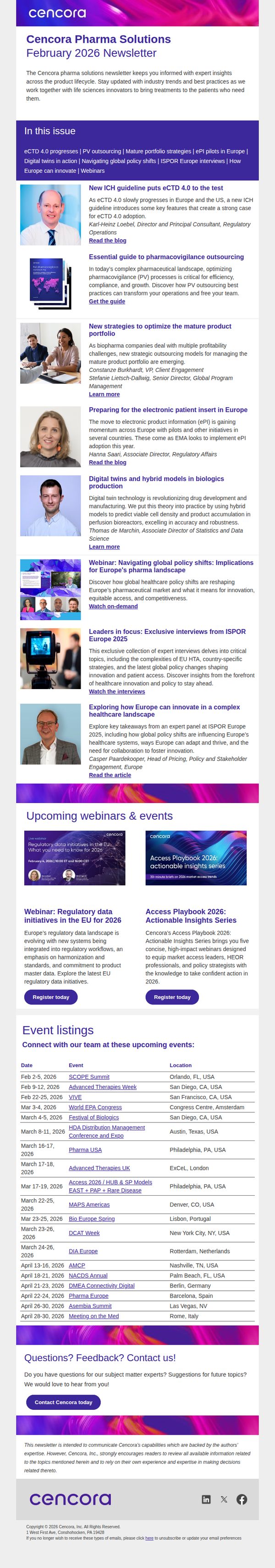 8. PharmaLex: February Newsletter: Digital twins, global policy shifts, and EU innovation