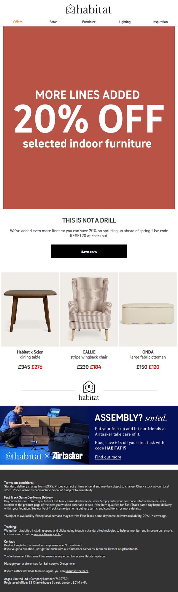 9. This is not a drill – even more lines 20% off