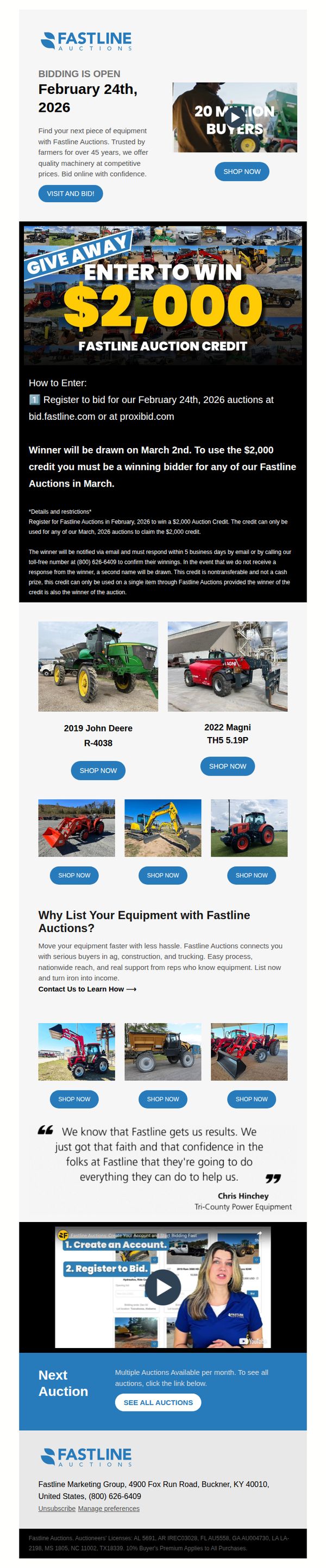 7. 🚜 Bidding is Open!