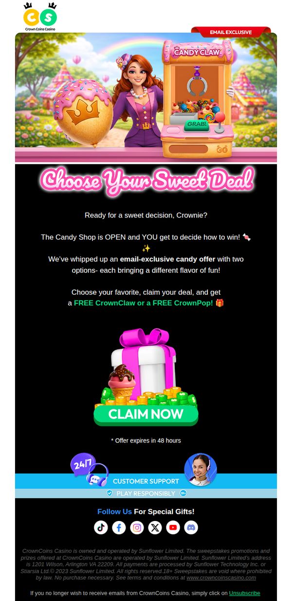 6. Pick Your Candy, Crownie! 🍬