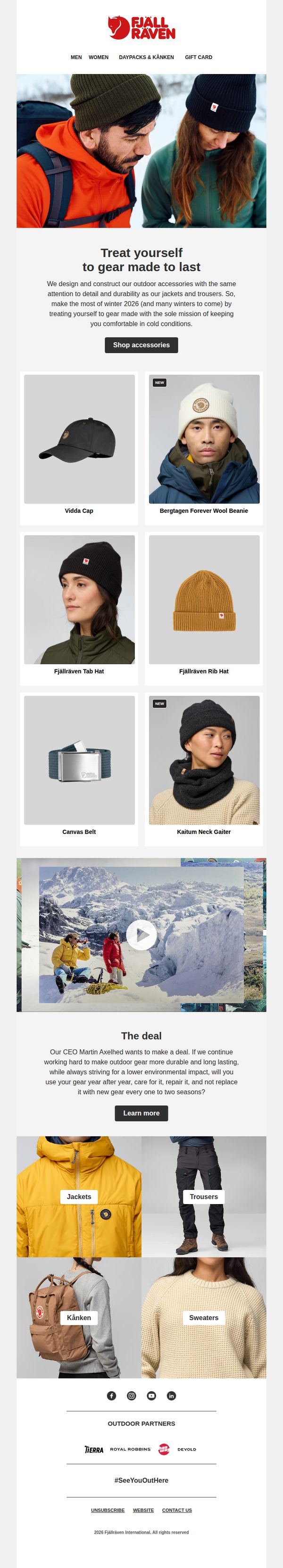 8. Winter gear made to last