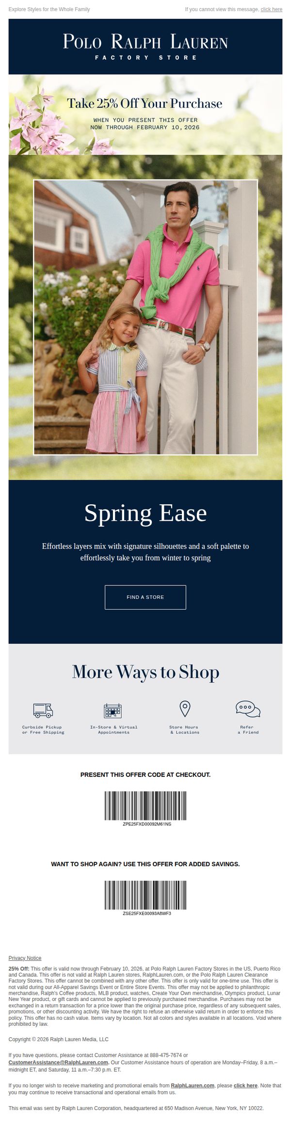 10. Polo Ralph Lauren Factory Store: Get Ready for Spring With 25% Off