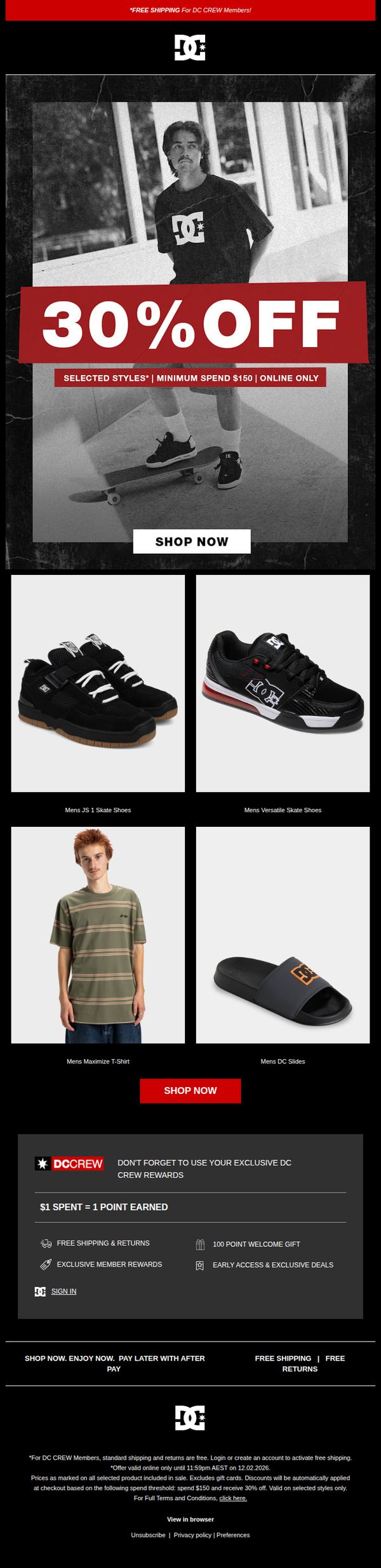 7. DC Shoes: 30% Off Selected Styles. You In?