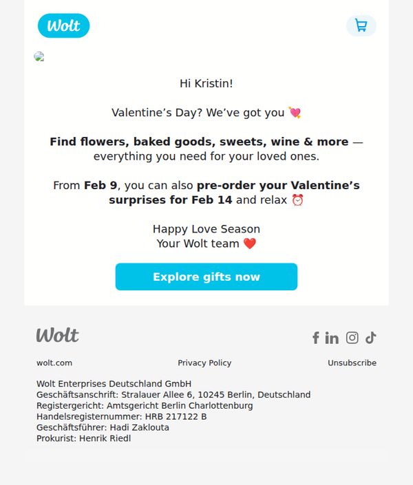 6. Wolt - PL: Everything for Valentine’s Day – On Wolt
