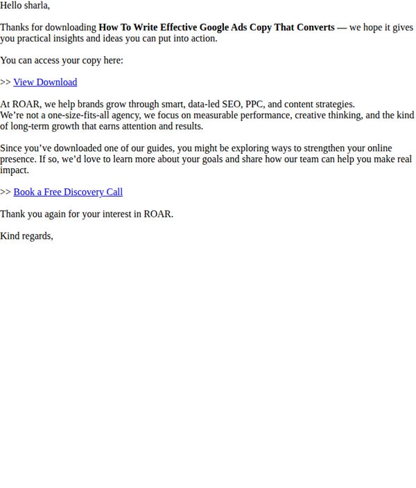 7. ROAR Digital Marketing : ROAR | Your Resource is Ready to Download