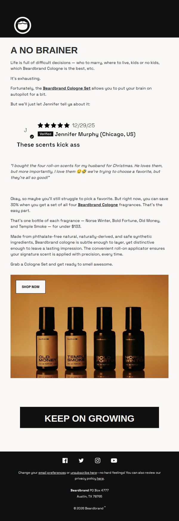 10. Beardbrand: Life Is Full Of Hard Decisions