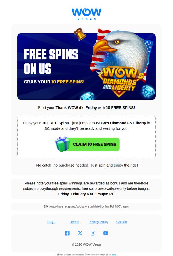 8. 🎰SURPRISE: 10 Free Spins, On Us!