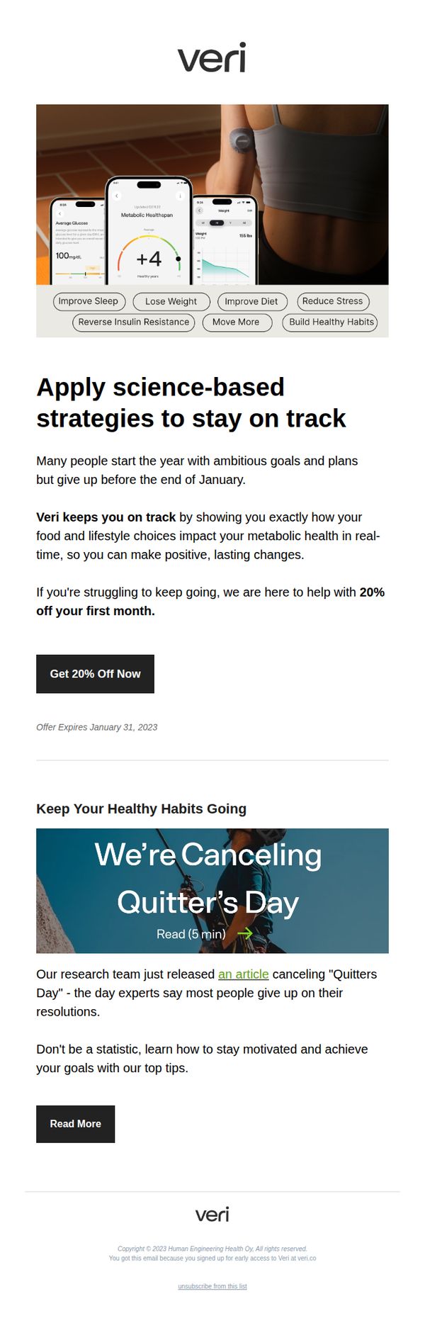7. Save Your New Year's Resolutions (and 20%)