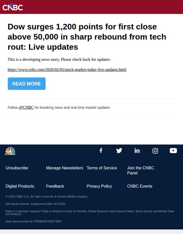 10. Dow surges 1,200 points for first close above 50,000 in sharp rebound from tech rout: Live updates