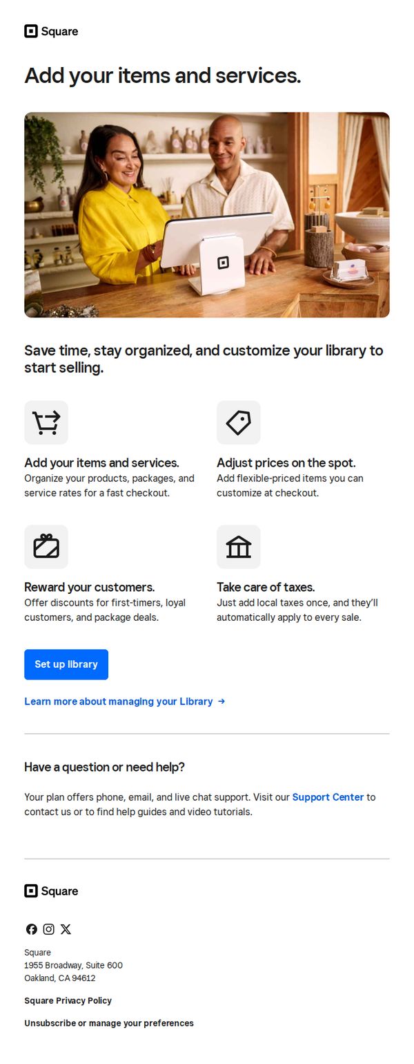 6. Set up your library to speed up sales