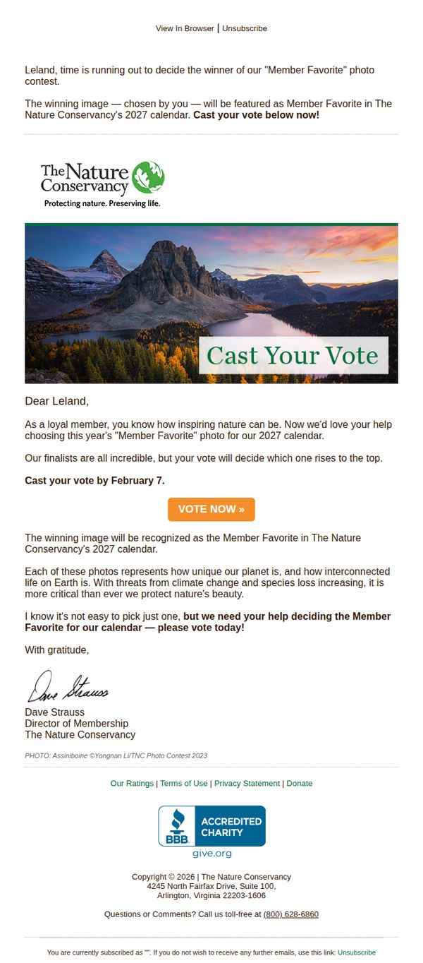 6. Last Call: Calendar Photo Vote