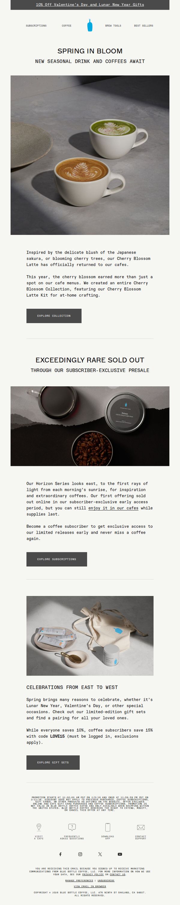 6. Blue Bottle Coffee: Our Cherry Blossom Collection | Inspired by the Japanese Sakura