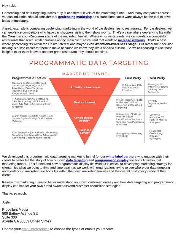 9. How does white label geofencing fit within your marketing funnel?