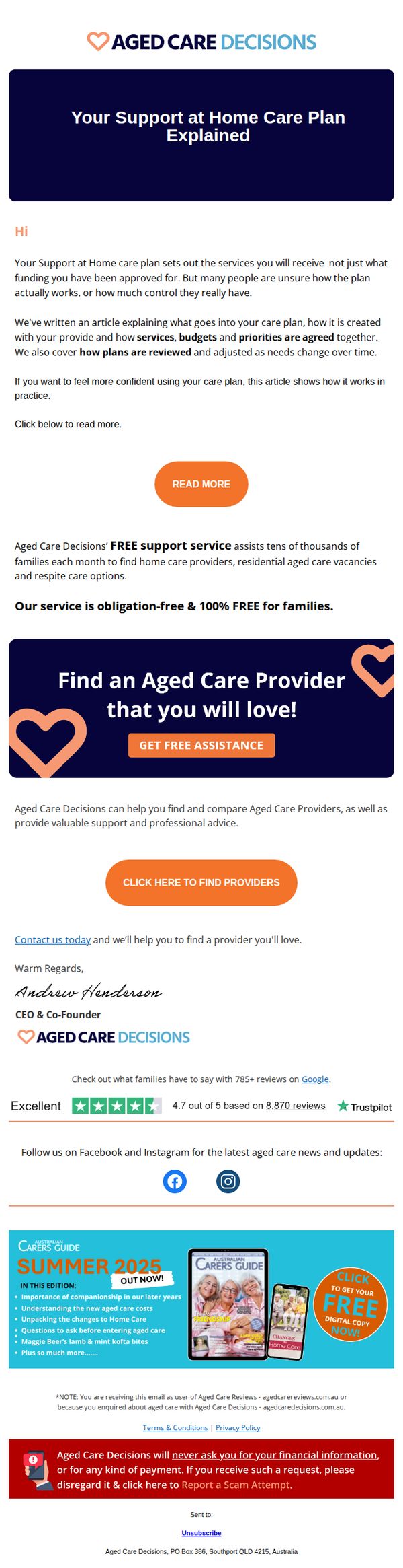 Aged Care Decisions