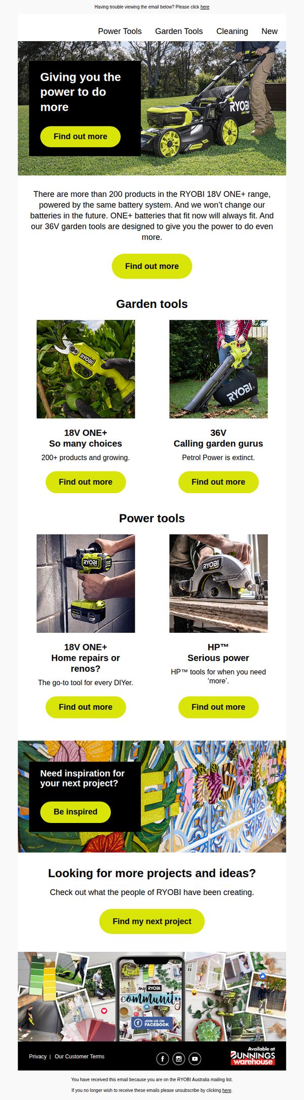 8. RYOBI : Fuel your passion with RYOBI