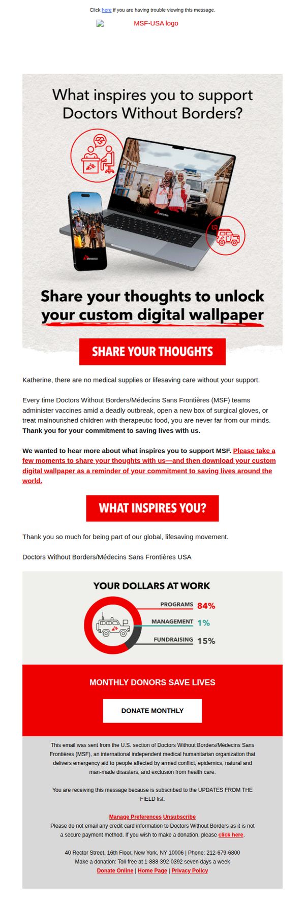 7. Answer a few questions and receive a custom digital wallpaper