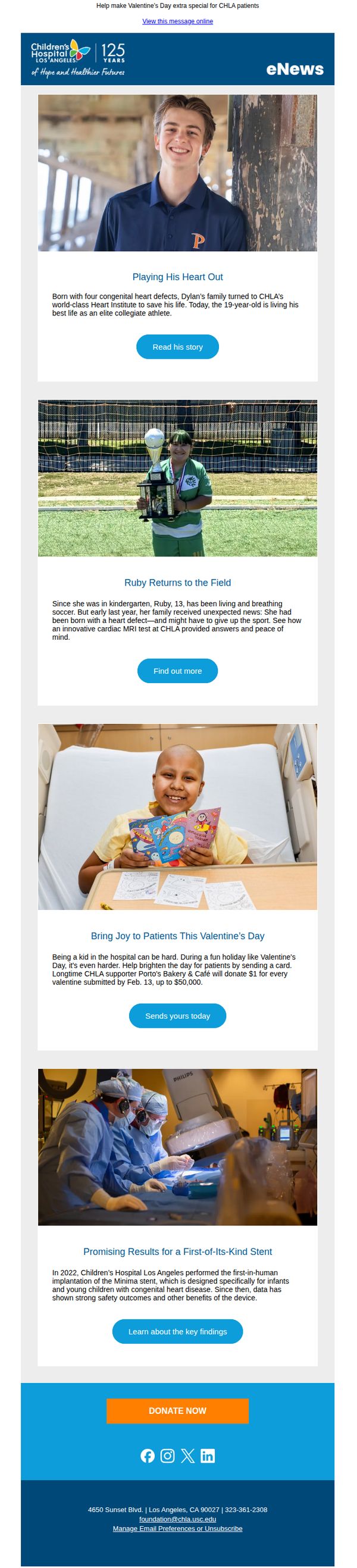 6. Children's Hospital Los Angeles: Celebrating American Heart Month
