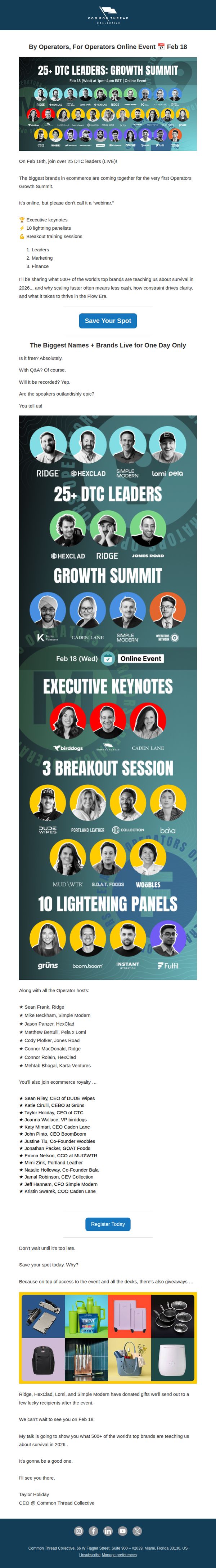 8. 25+ DTC Leaders: Growth Summit
