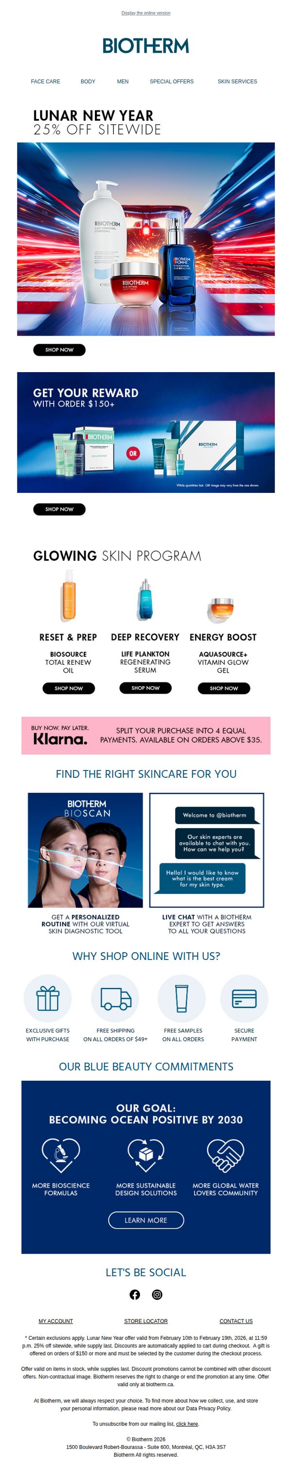 9. Biotherm - CA EN: 🏮 Lunar New Year: Your path to a 25% OFF Glow
