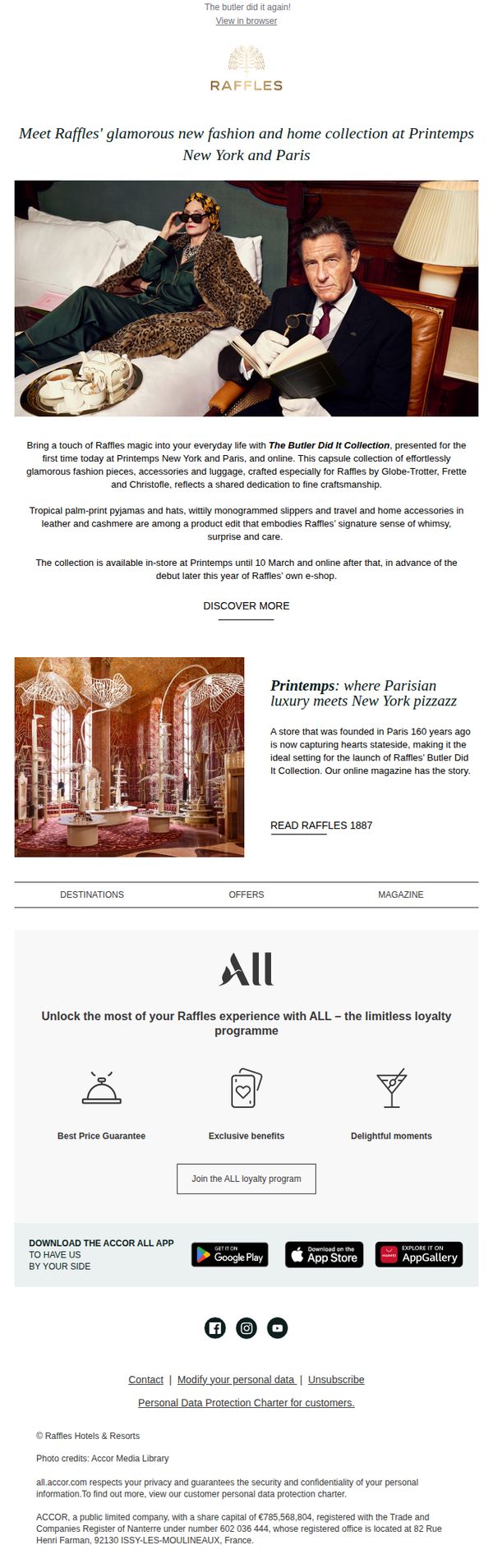 7. Raffles Seychelles: Introducing The Butler Did It Collection