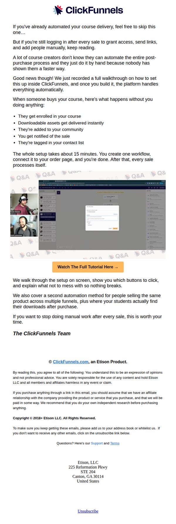 6. This takes 10 minutes every sale