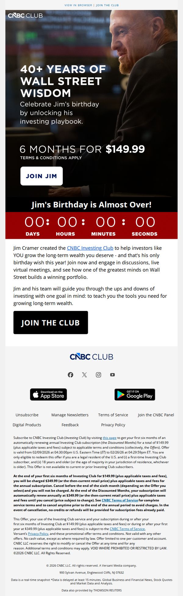 6. Jim Cramer's birthday ends soon! Don't miss out on this offer