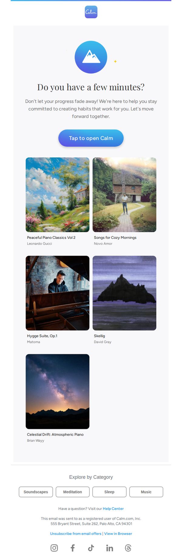 9. Calm : Featured Music from Calm