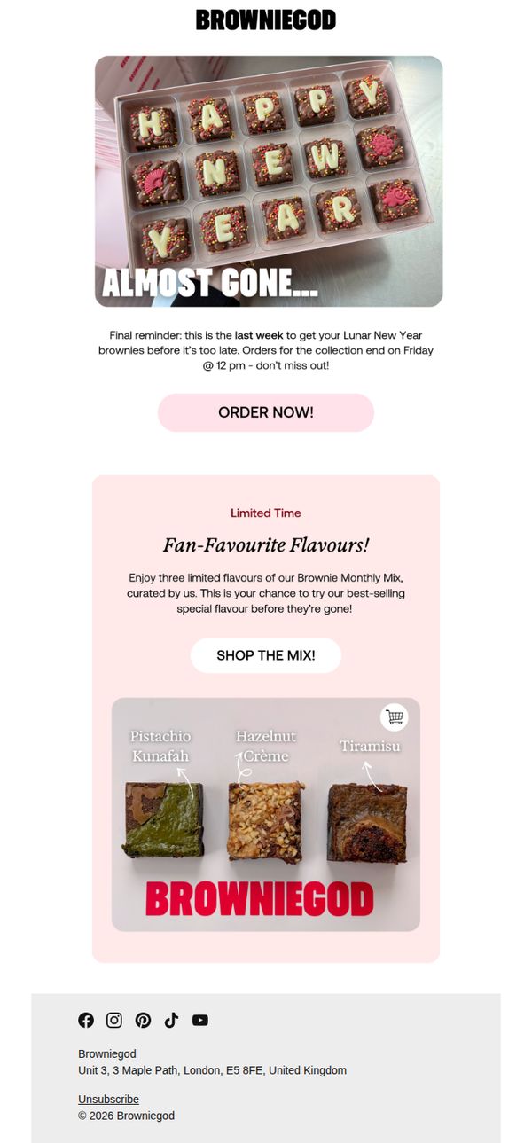 10. Browniegod: ⏳FINAL CALL: Lunar New Year!