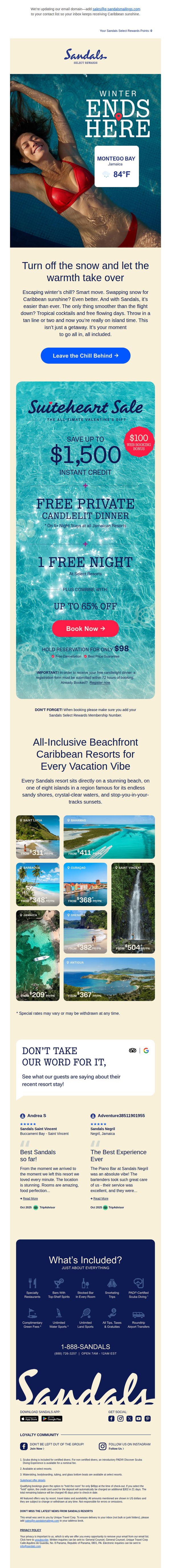 8. Sandals - US: Winter off. Island mode on. ☀️