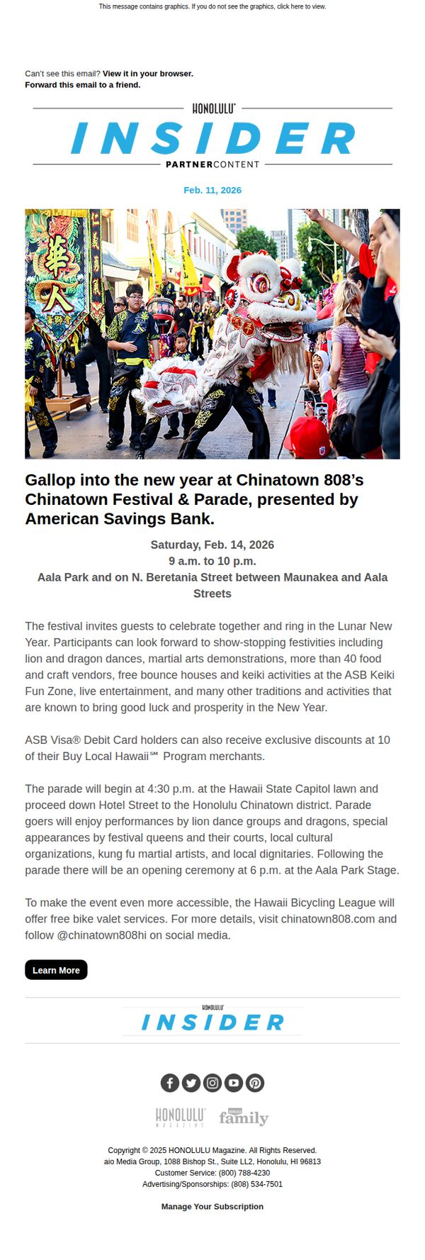 10. Honolulu: Chinatown 808 Celebrates 50th Year Hosting Chinatown Festival & Parade (Sponsored)