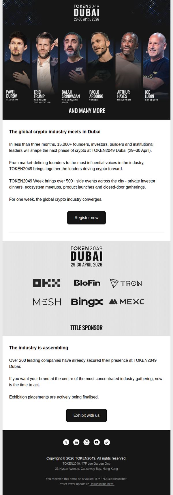 8. The global crypto industry meets in Dubai