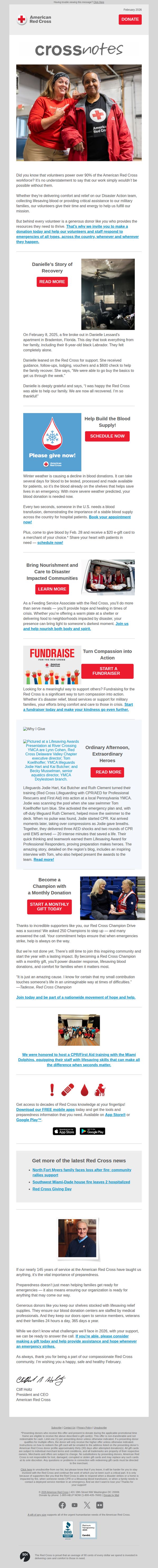 7. American Red Cross: Exclusive February updates for you, Terrell