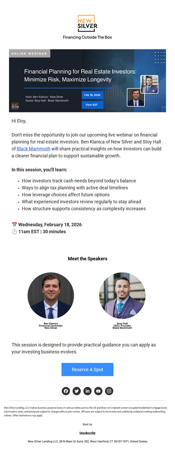 7. [Webinar] Financial Planning for Multi-Project Real Estate Investors