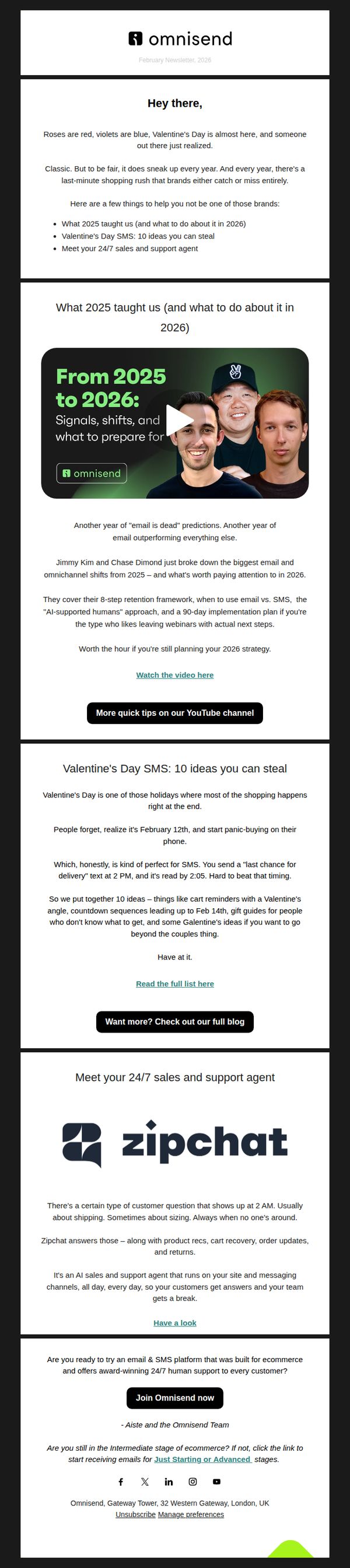 6. Valentine's is in 2 days. You good?