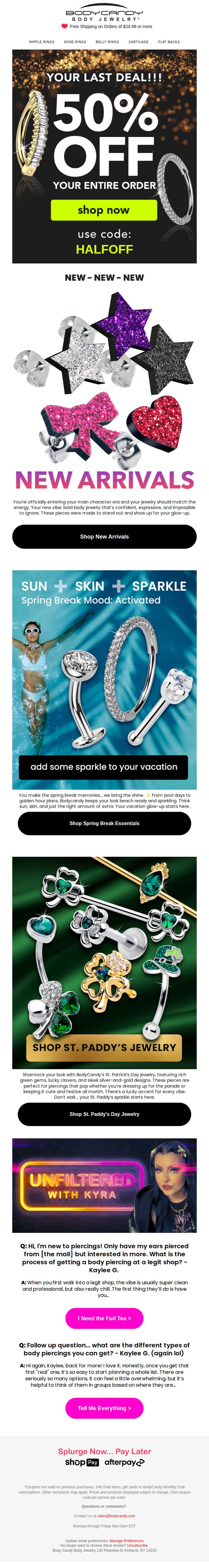 Body Candy Body Jewelry