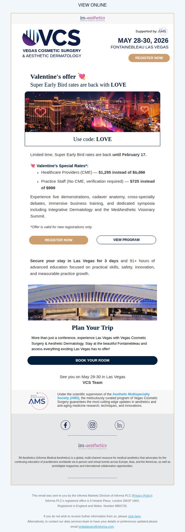 10. FACE Conference and Exhibition: Get Valentine’s Super Early Bird Rate at VCS — with LOVE!