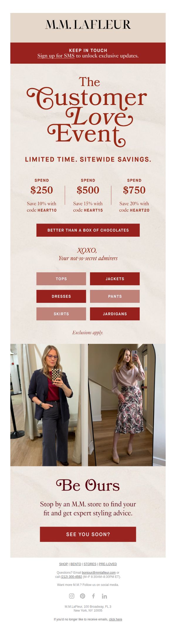 7. OH, DEAR: The Customer Love Event is here. 💌