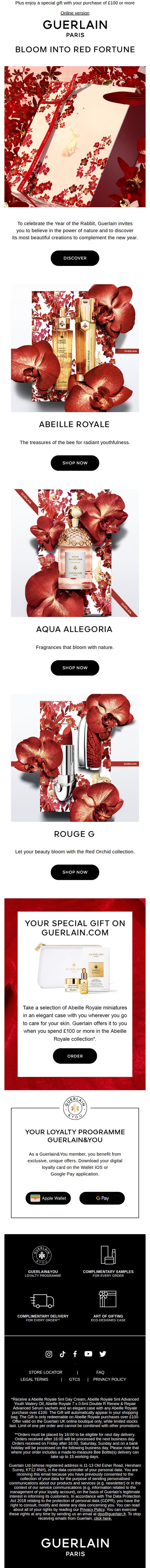 6. Guerlain - UK: Welcoming the Year of the Rabbit